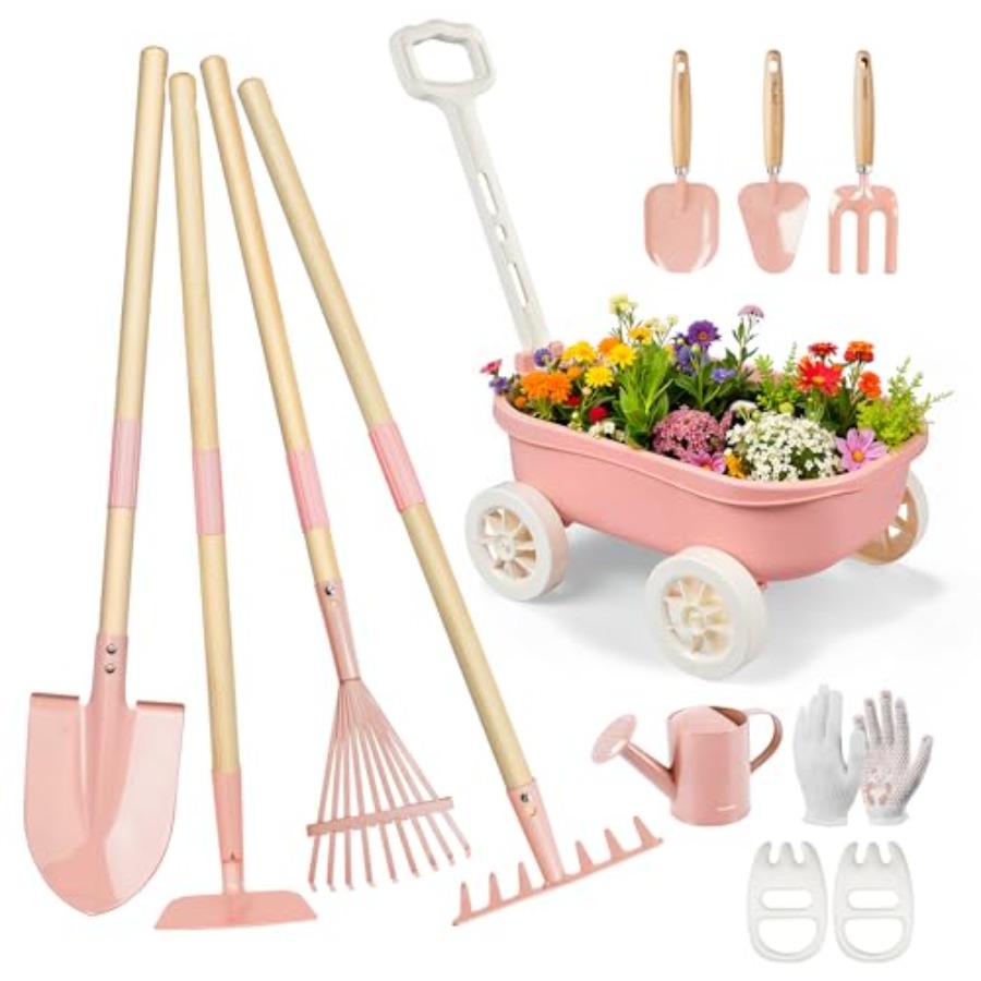 Gardening Tools Japan - Набор для садоводства с тачкой, 11