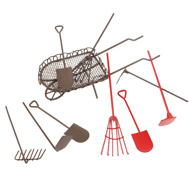 Gardening Tools Toys - 1/12 кукольный домик, набор садовых инструментов,