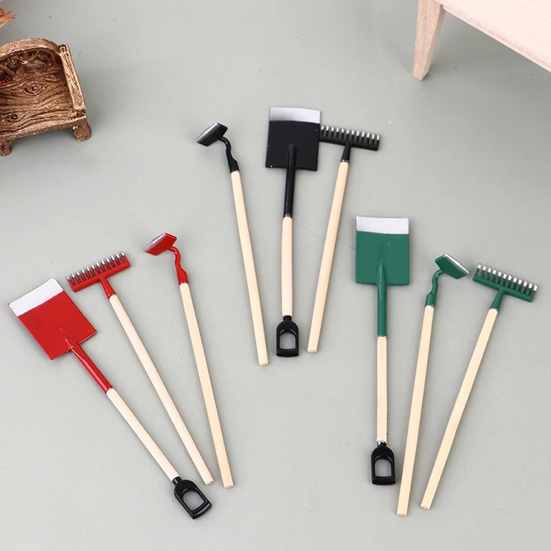 Gardening Tools Toys - 3 шт. 1:12 кукольный домик миниатюры