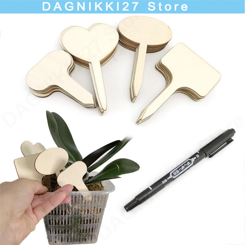 Gardening Tools Labeled - 10x деревянные этикетки для растений Т-типа,