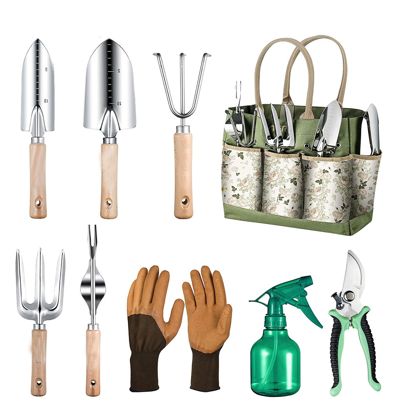 Набор из 9 садовых инструменто – обзор и цена Gardening Tools Women