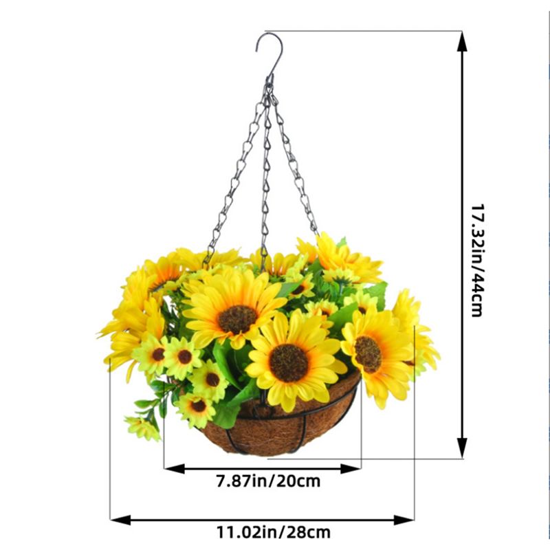 Искусственные подвесные цветы  – обзор и цена Gardening Tools Yellow